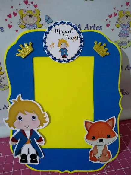 Porta retrato em EVA Pequeno príncipe kit c/10 unidades