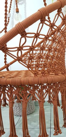 Cadeira Suspensa em Macrame Feita em Corda Náutica