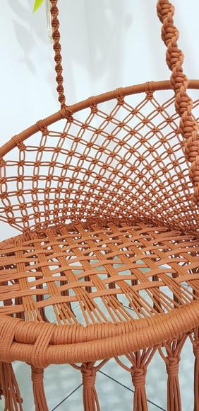 Cadeira Suspensa em Macrame Feita em Corda Náutica