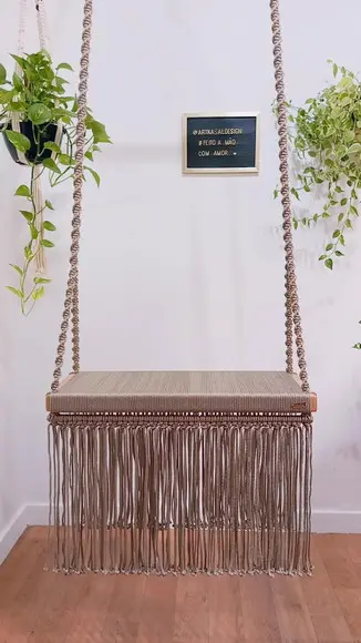 Balanço de Macrame Gold