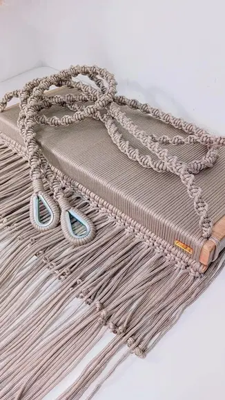 Balanço de Macrame Gold