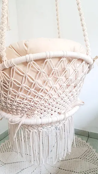 Balanço Infantil em Corda de Algodão 70cm