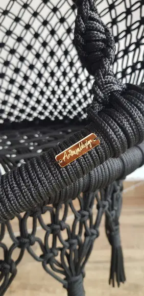 Cadeira Suspensa em Macrame Feita em Corda Náutica