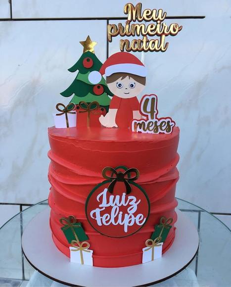 A|rquivo de Corte Topo de Bolo Natal Bebe Menino