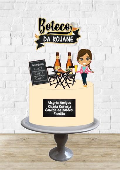 Aquivo de Corte Topo de Bolo Boteco Feminino