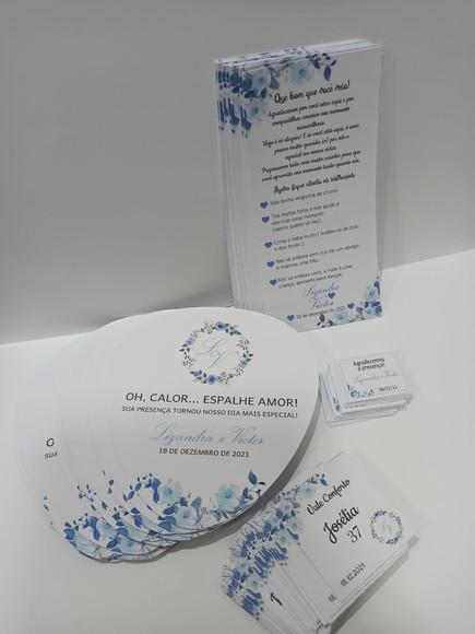 Arquivo Corte Kit Convite Casamento Azul Serenity
