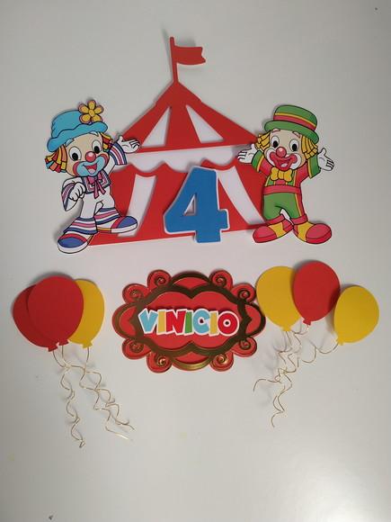 Arquivo Corte Topo de Bolo Patati Patata Circo