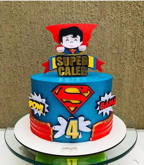 Arquivo Corte Topo de Bolo Super Man Menino