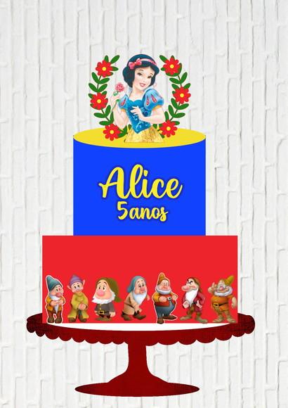 Arquivo de Corte Branca de Neve Guirlanda e 7 Anões