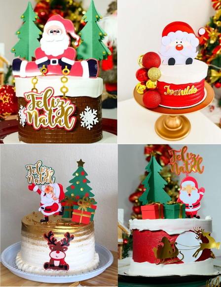 Arquivo de Corte Combo 4 Topos Natal