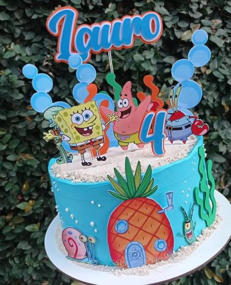 Arquivo de Corte Topo Bob Esponja Bolhas