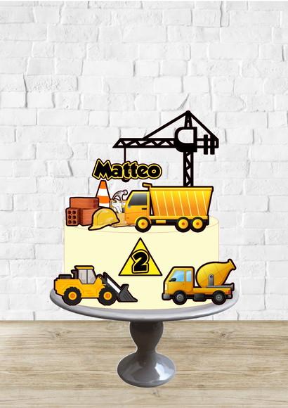Arquivo de Corte Topo Construção Trator Amarelo