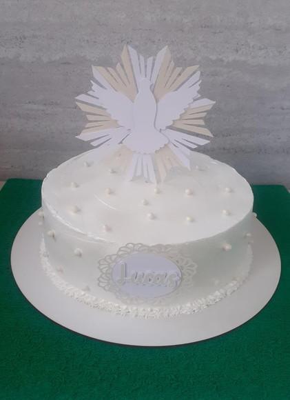 Arquivo de Corte Topo de Bolo Batismo Espirito Santo 3