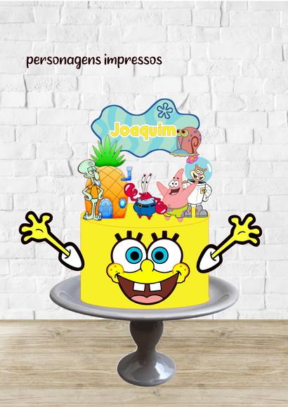 Arquivo de Corte Topo de Bolo Bob Esponja