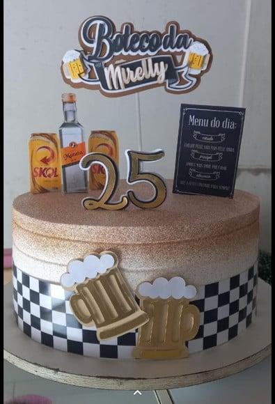 Arquivo de Corte Topo de Bolo Boteco Faixa e Menu