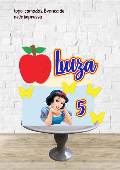 Arquivo de Corte Topo de Bolo Branca de Neve Maçã