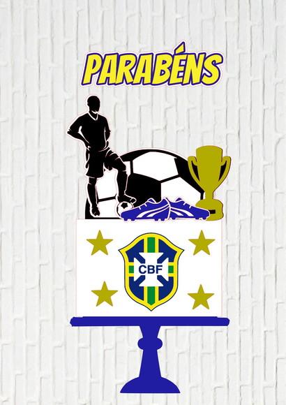 Arquivo de Corte Topo de Bolo Copa do Mundo Bola e Jogador