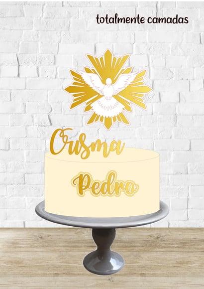 Arquivo de Corte Topo de Bolo Crisma Pomba