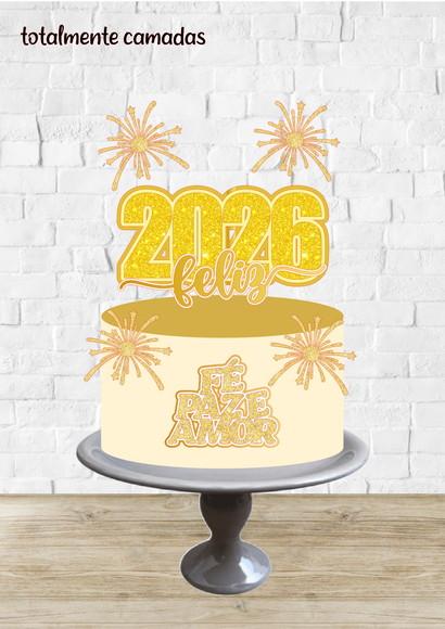 Arquivo de Corte Topo de Bolo Feliz 2024