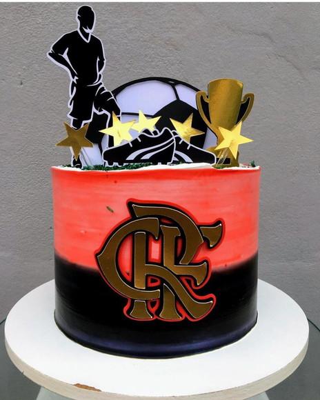 Arquivo de Corte Topo de Bolo Flamengo Jogador Camadas