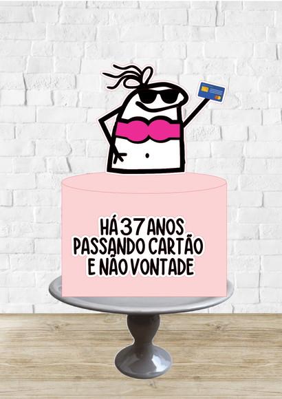 Arquivo de Corte Topo de Bolo Flork Cartão de Crédito