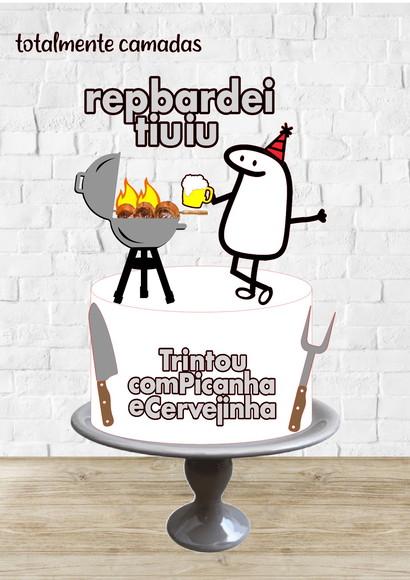 Arquivo de Corte Topo de Bolo Flork Churrasco