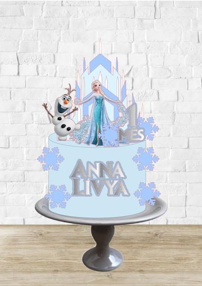 Arquivo de Corte Topo de Bolo Frozen Castelo