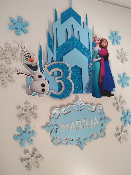 Arquivo De Corte Topo De Bolo Frozen Castelo Camadas