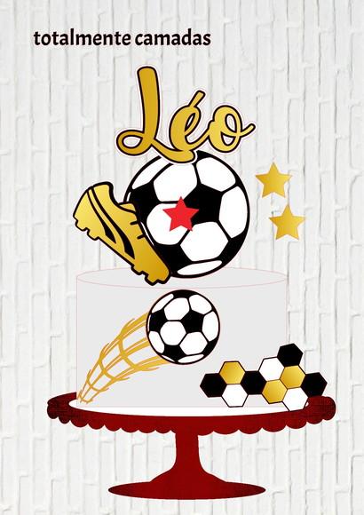Arquivo de Corte Topo de Bolo Futebol Camadas