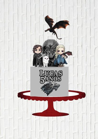 Arquivo de Corte Topo de Bolo Game Of Throne