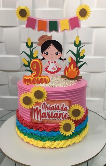 Arquivo de Corte Topo de Bolo Junino Menina
