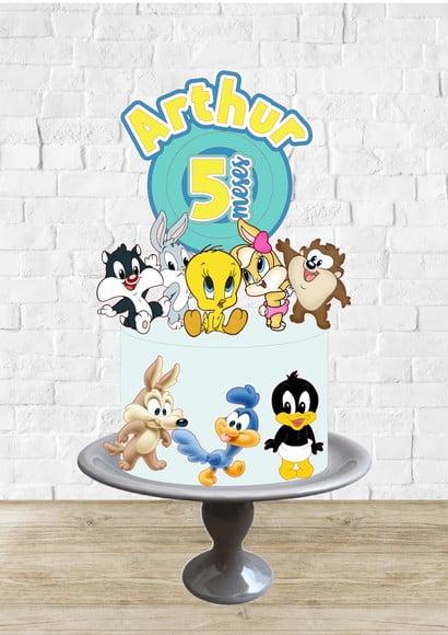 Arquivo de Corte Topo de Bolo Looney Tunes Baby