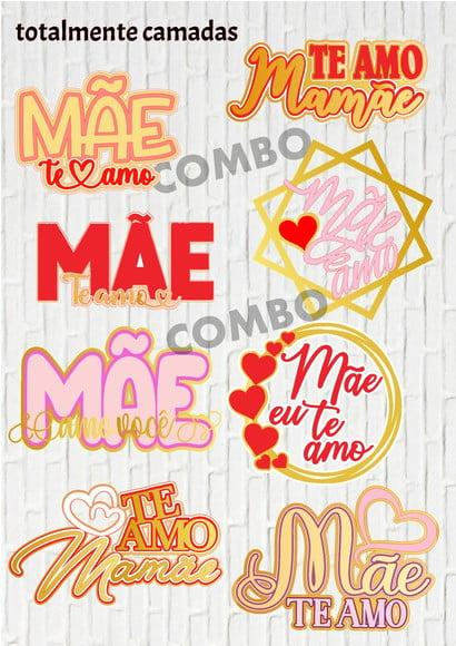 Arquivo de Corte Topo de Bolo Mãe Te Amo