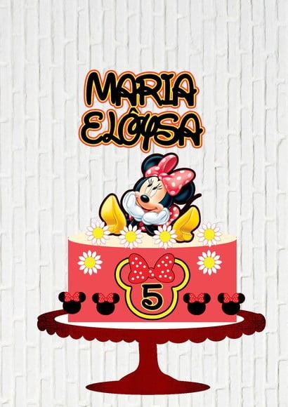 Arquivo de Corte Topo de Bolo Minnie Sentada