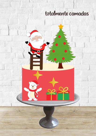 Arquivo de Corte Topo de Bolo Natal Boneco de Neve