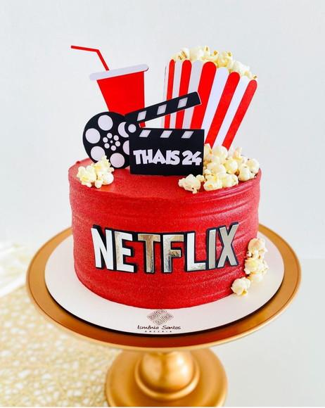 Arquivo de Corte Topo de Bolo Netflix Caixa Pipoca