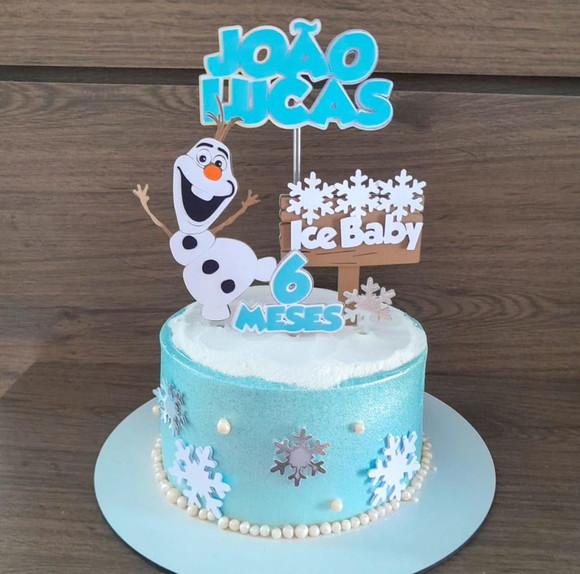 Arquivo de Corte Topo de Bolo Olaf Frozen Camadas