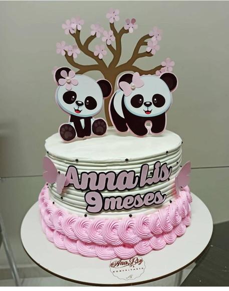 Arquivo De Corte Topo De Bolo Panda Arvore Camadas