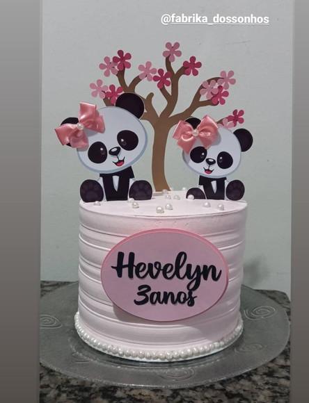 Arquivo De Corte Topo De Bolo Panda Arvore