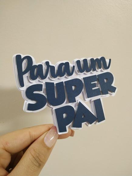 Arquivo De Corte Topo De Bolo Para Um Super Pai Camadas