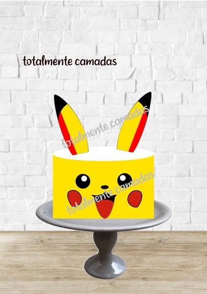 Arquivo de Corte Topo de Bolo Pikachu Camadas
