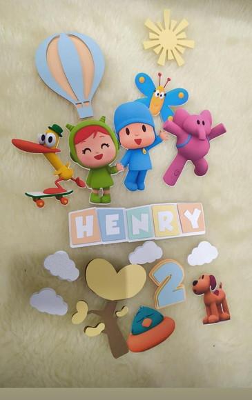 Arquivo De Corte Topo De Bolo Pocoyo Baby Candy
