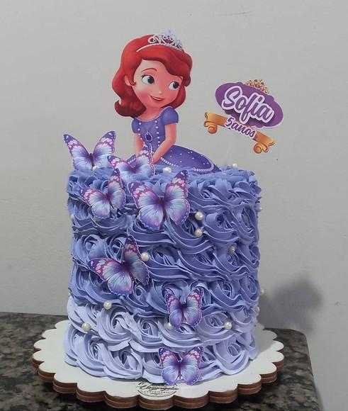 Arquivo de Corte Topo de Bolo Princesinha Sophia Metade