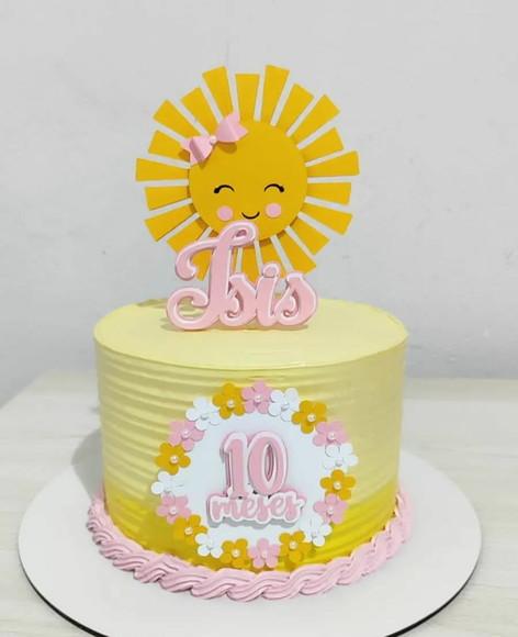 Arquivo de Corte Topo de Bolo Raio de Sol Menina