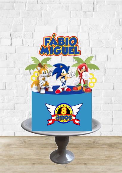 Arquivo de Corte Topo de Bolo Sonic Coqueiros