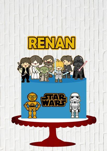 Arquivo de Corte Topo de Bolo Star Wars Cut