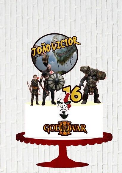 Arquivo de Corte Topo de Bolo Topo God Of War