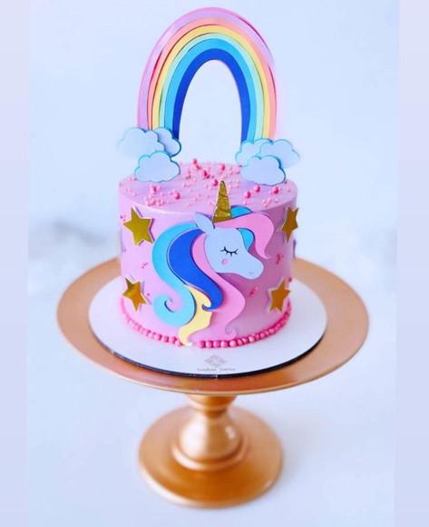 Arquivo de Corte Topo de Bolo Unicornio Arcoiris