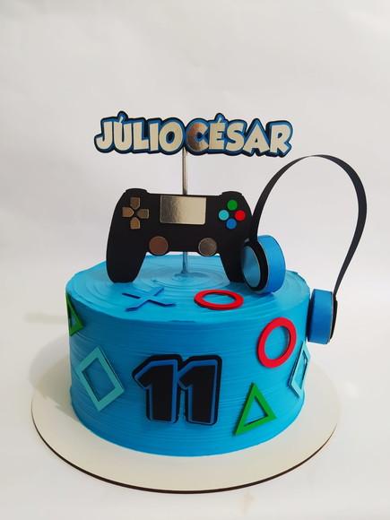 Arquivo de Corte Topo de Bolo Video Game Fone 3d
