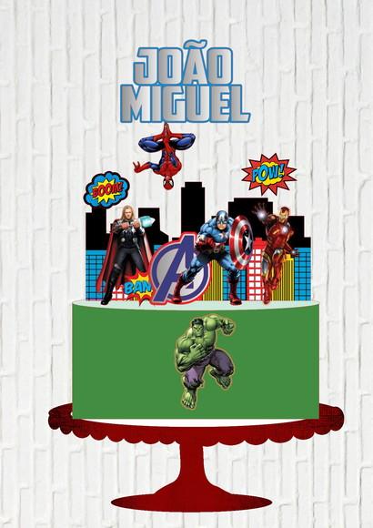 Arquivo de Corte Topo de Bolo Vingadores